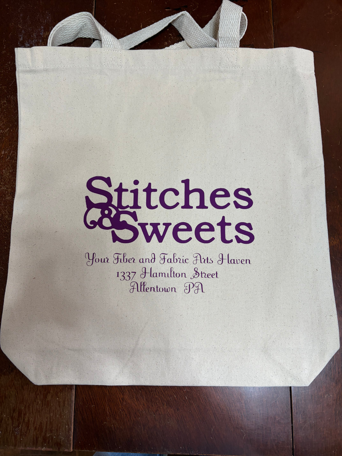 Stitches & Sweets tote bag