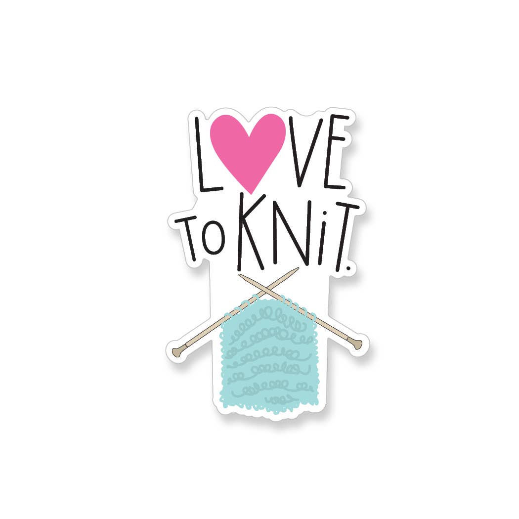 Love to Knit, Vinyl Sticker