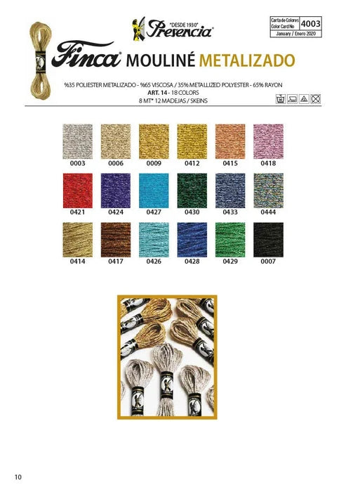 Presencia Finca metallic embroidery floss