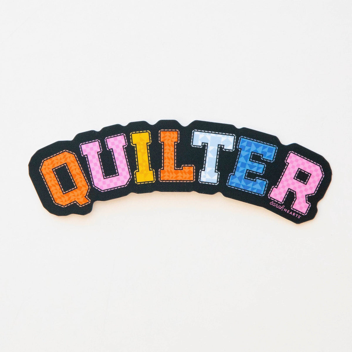 Quilter sticker close up