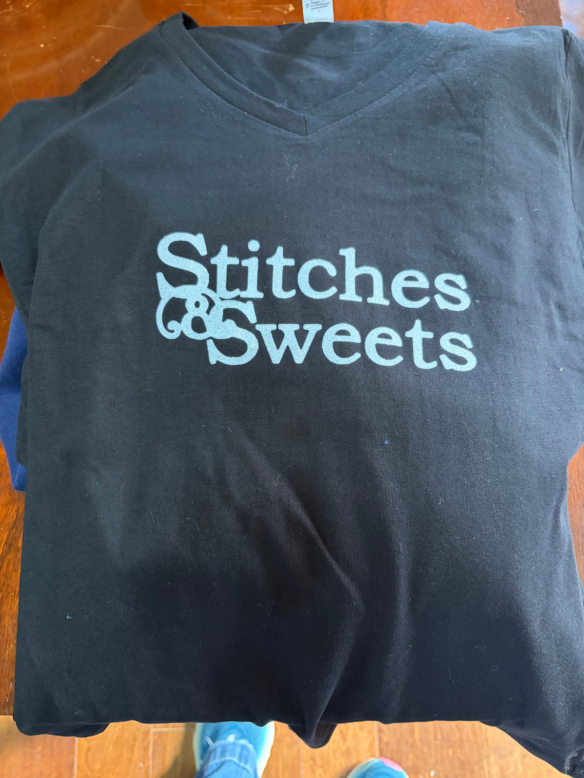 Stitches & Sweets V-neck Tee