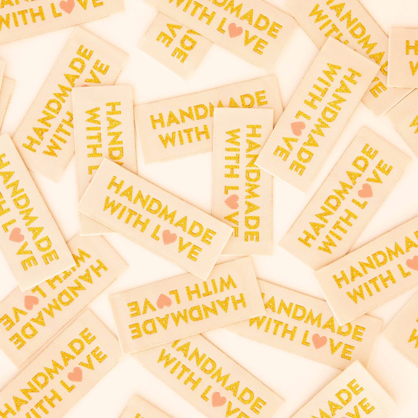 Handmade with Love Gold Sewing Woven Labels Tags (8)