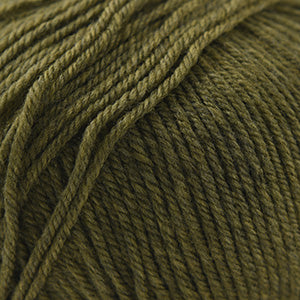 100g skein of worsted weight superwash wool yarn in Turtle yellow green