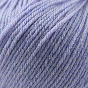 100g skein of worsted weight superwash wool yarn in Lavender