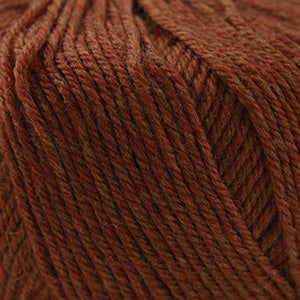 100g skein of worsted weight superwash wool yarn in Copper Heather
