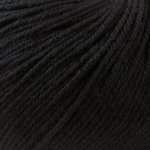 100g skein of worsted weight superwash wool yarn in Black