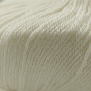 100g skein of worsted weight superwash wool yarn in White
