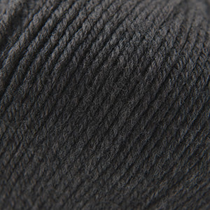 100g skein of worsted weight superwash wool yarn in Charcoal gray