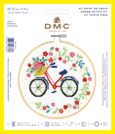 Bicycle DMC cross stitch kit