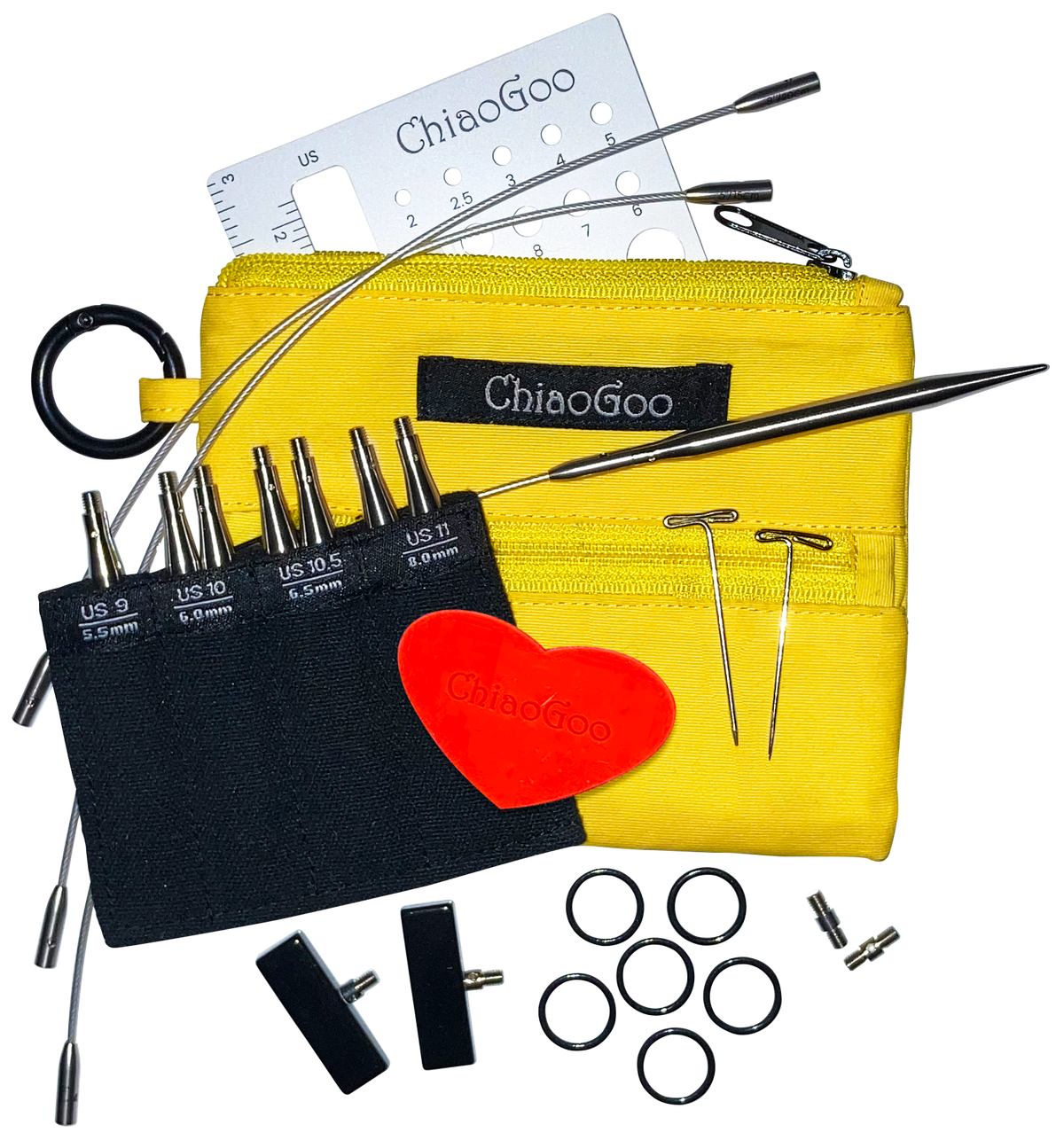 ChiaoGoo Twist Shorties Interchangeable Needle Set sizes 9-11