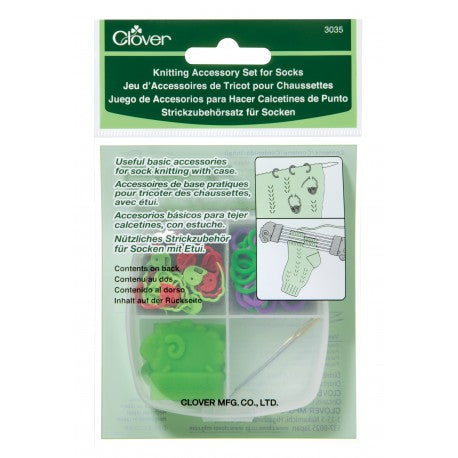 Clover knitting accessory set for socks