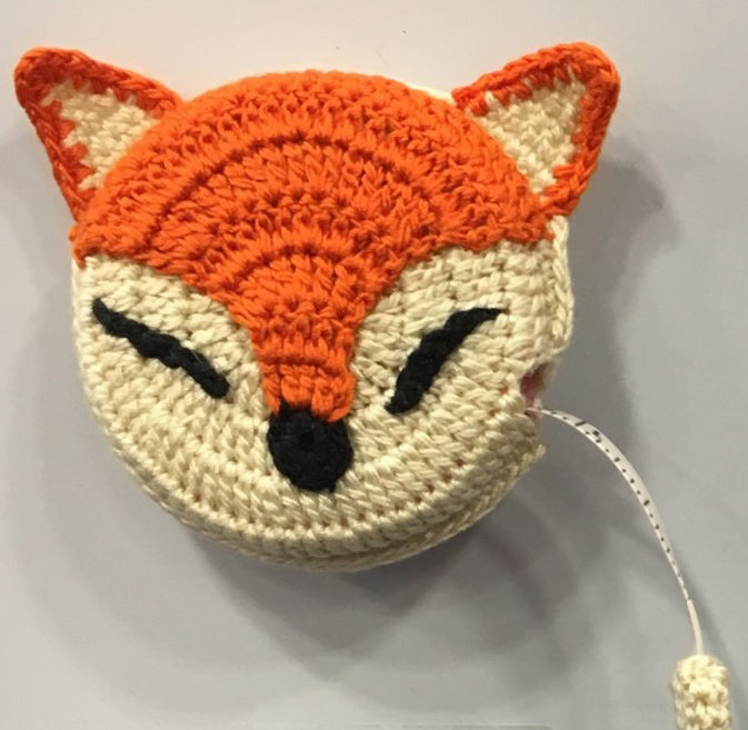 Cute crocheted animal tape measure