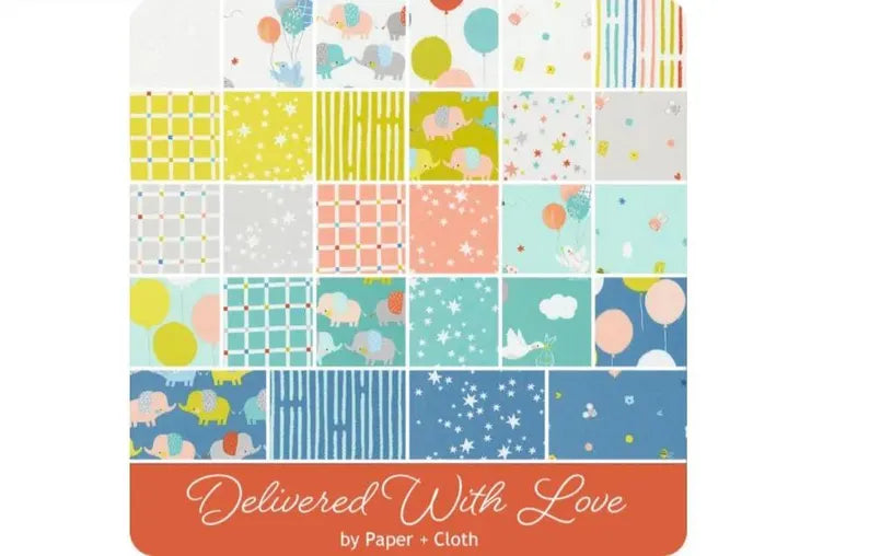 Moda Fabrics Delivered with Love by Paper & Cloth Layer Cake (10" squares)