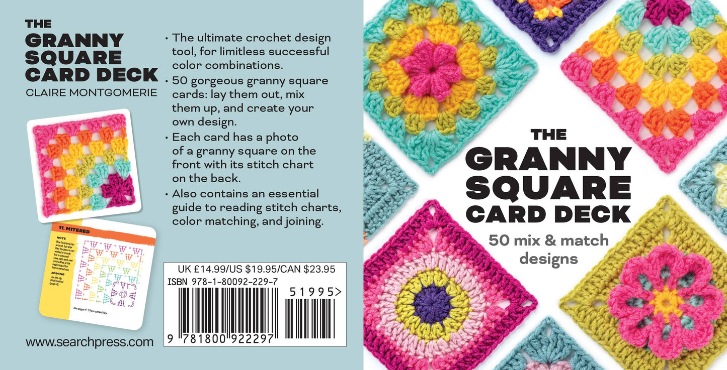 Front and Back of The Granny Square Card Deck box