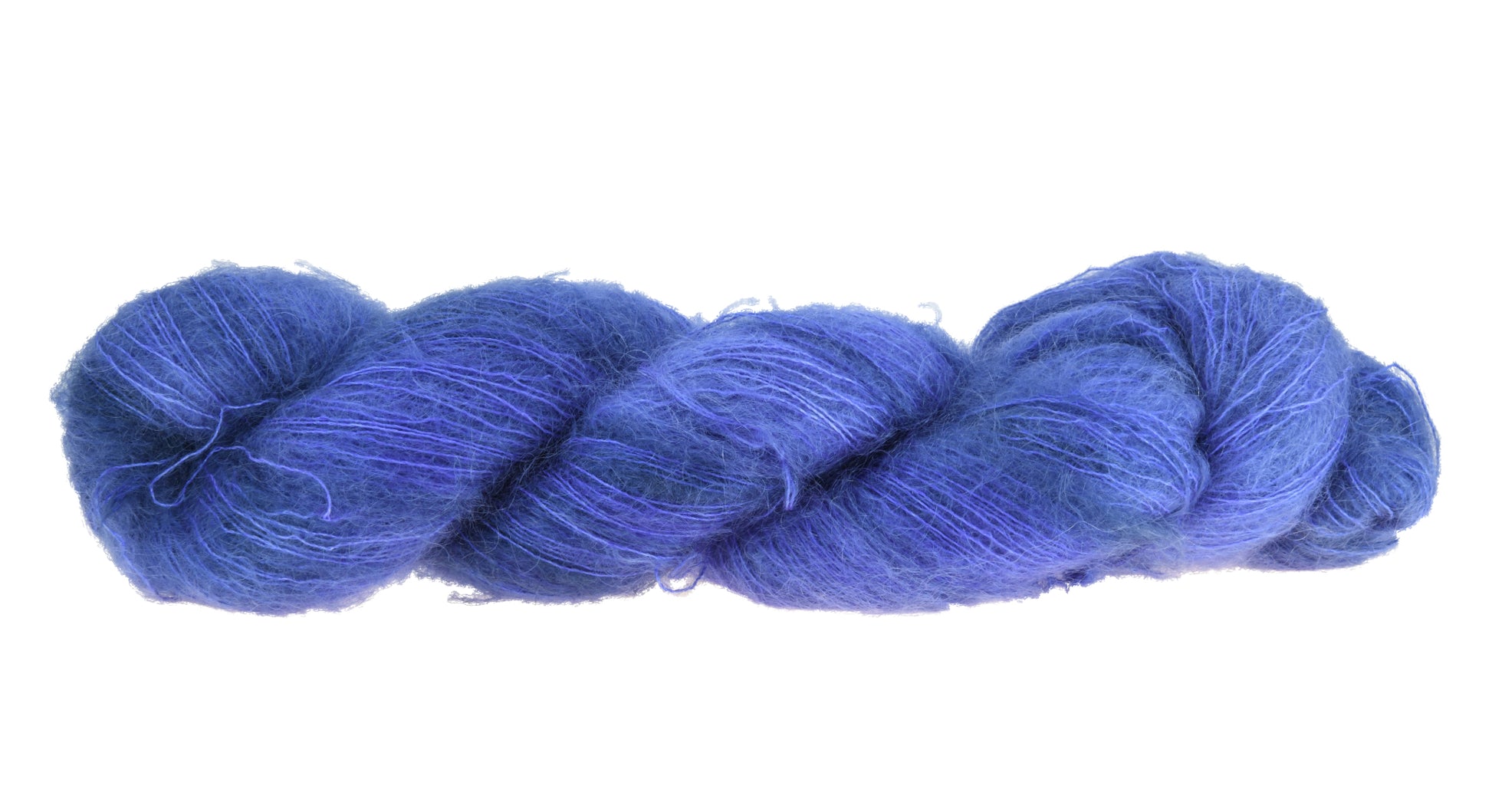 100g skein of lace weight mohair yarn in Lavender hand dyed
