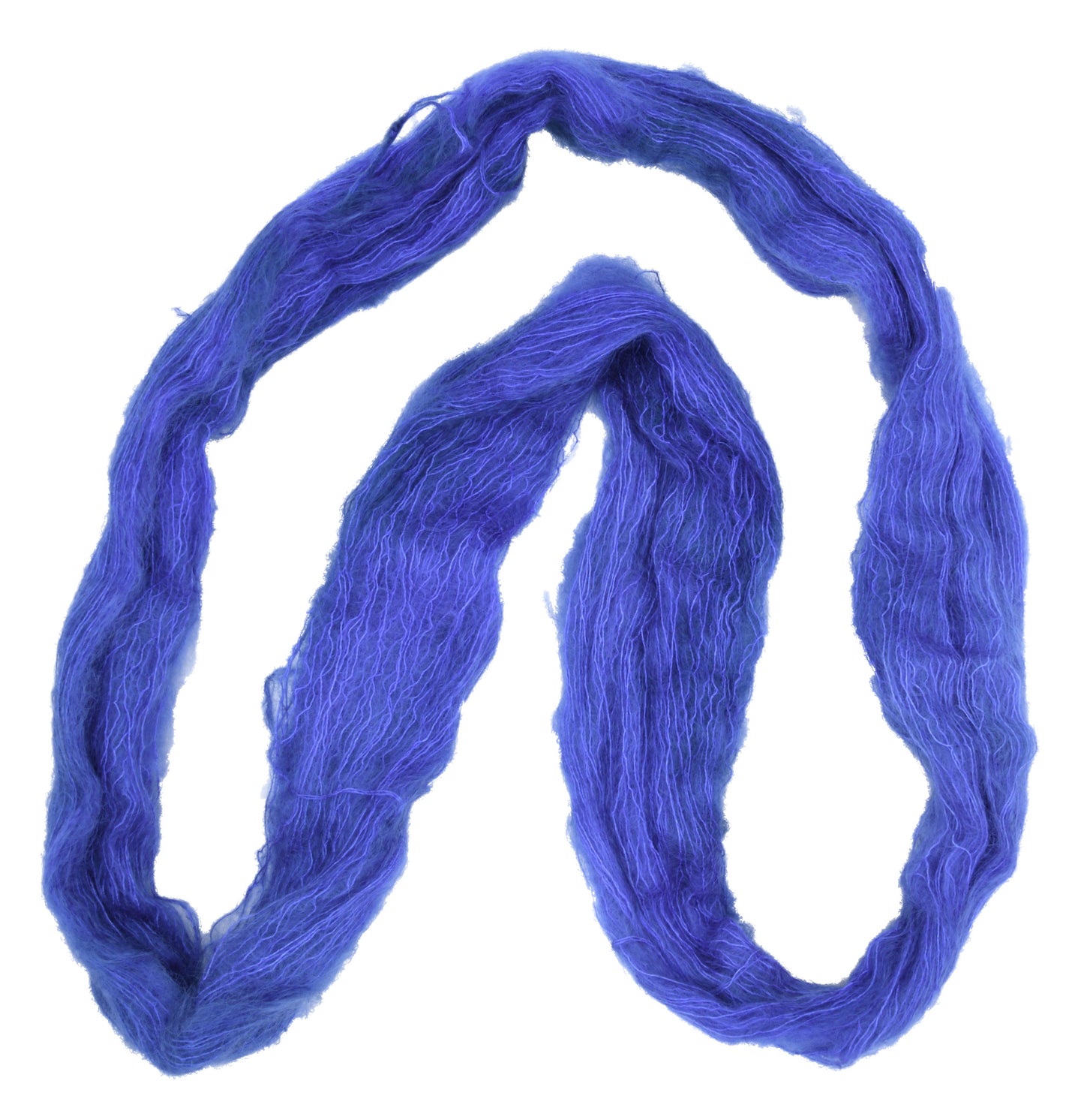100g skein of lace weight mohair yarn in Lavender hand dyed