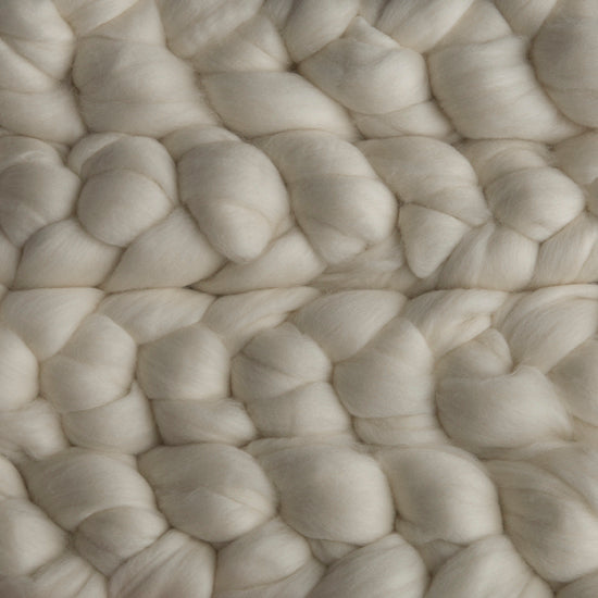 4 oz braid of unspun merino wool top undyed roving