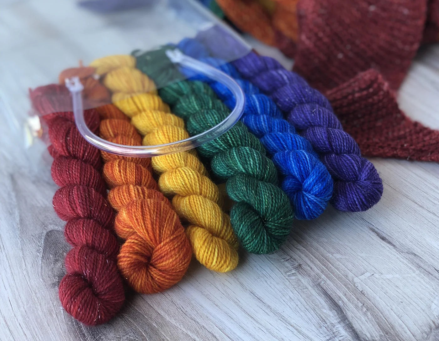 Treasure Goddess Rainbow Shawl Sparkle Yarn Set