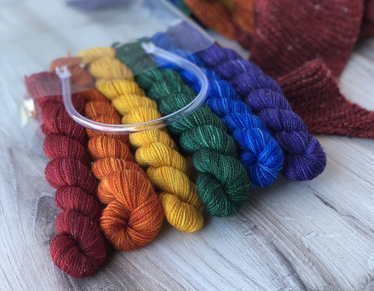 Rainbow Shawl Sparkle Yarn Set