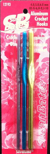 Susan Bates Silvalume Crochet Hook Set--G, H, J