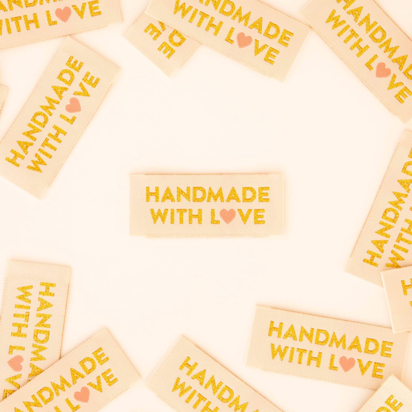 Handmade with Love Gold Sewing Woven Labels Tags (8)