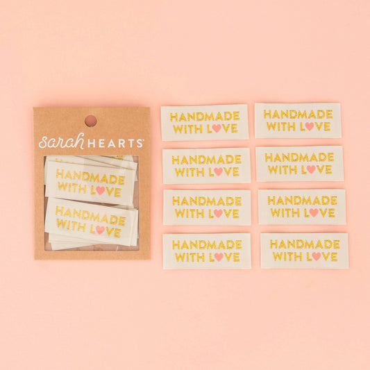 Handmade with Love Gold Sewing Woven Labels Tags (8)